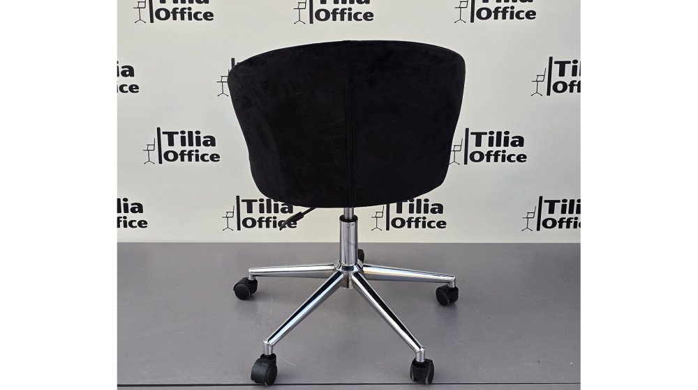 Coket Çalışma Koltuğu Krom Konik Ayak Siyah